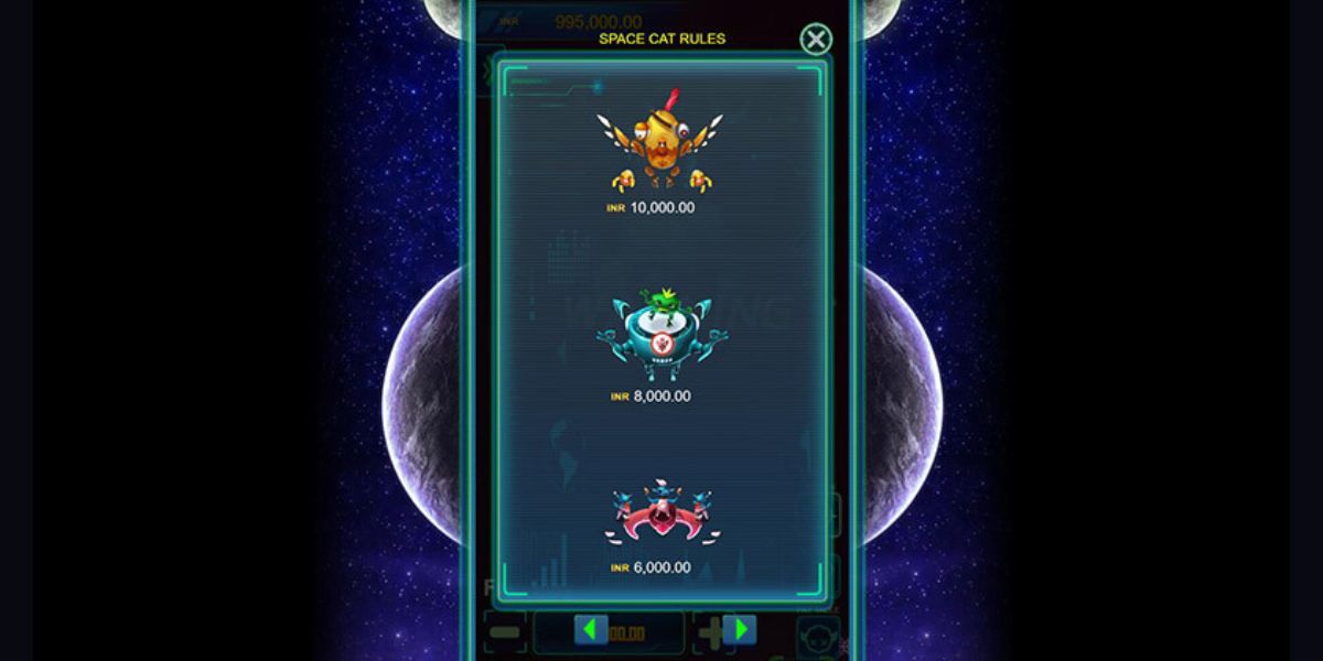 Space Cat Fishing - Paytable 1 - manu8888